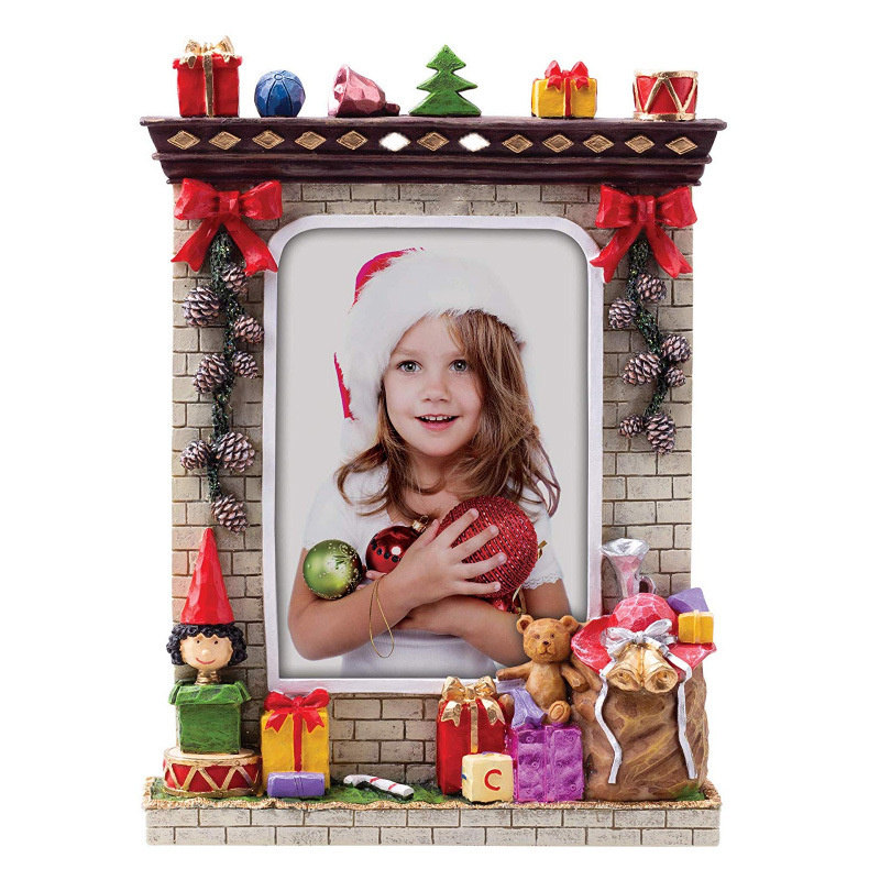 Custom Design Hand Painted Home Decor Crafts Christmas Resin Picture Frame 3D Photo Frame