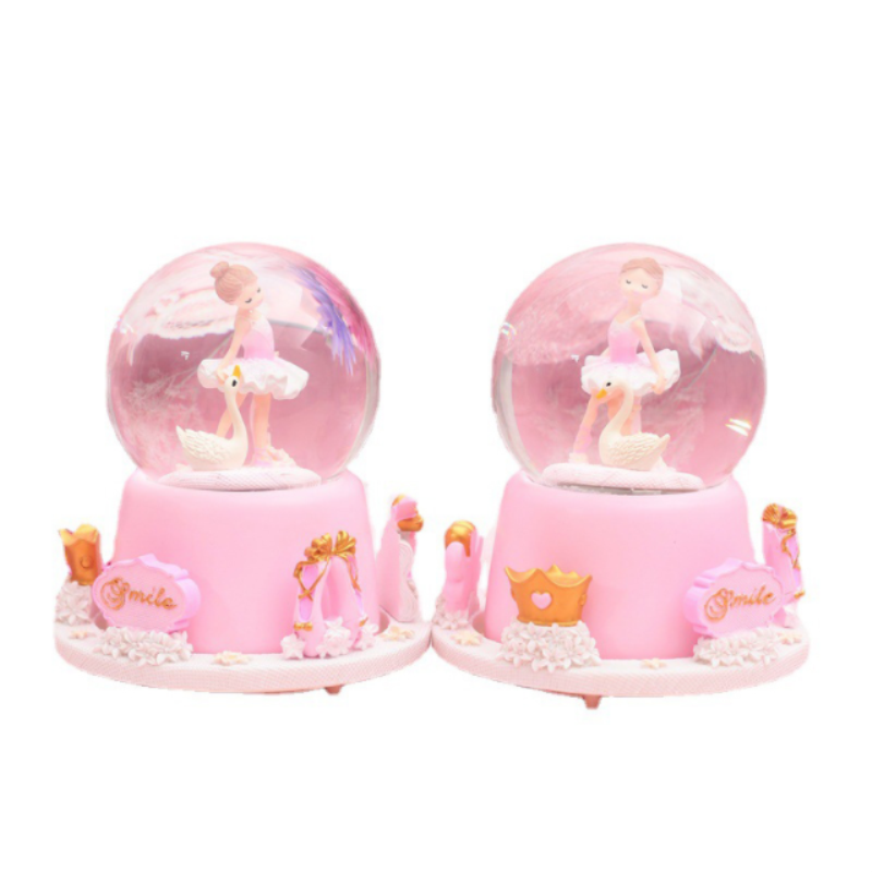 Customized Music Box Gifts for Girls Snowball Snow Globe Large DIY Snow Globe Snow Ball Decoration Custom Shape Accepted Love