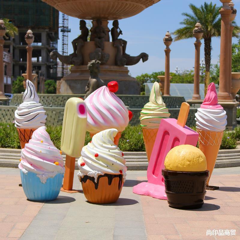 New design giant ice cream cone for display standing lemon ice cream