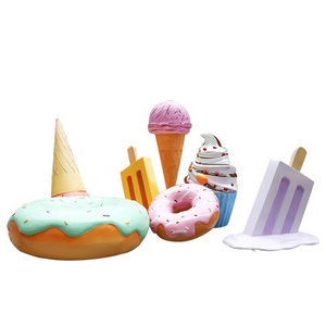 New design giant ice cream cone for display standing lemon ice cream