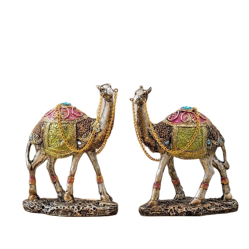 Custom Design Saudi Arabia Alam Qatar Cute Resin Camel Hand Painted Enamel Jewelry Boxes Camel Figurines Souvenirs