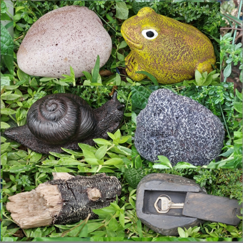 Garden Hide A Spare Key Camouflage Stone Fakee Rock Hidden Key Box For Outdoor Yard Fakee Rock For Spare Keys