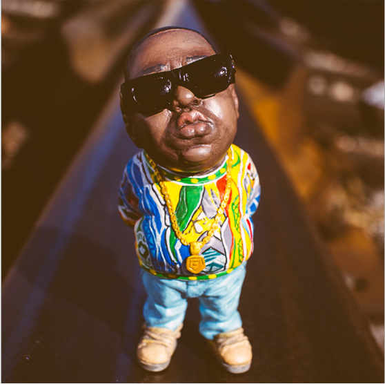 Wholesale Garden Decor 5.5'' Biggie Tupac Biggie Smalls Resin Figurine Westcoast Eastcoast Hip Hop Legends King Figure