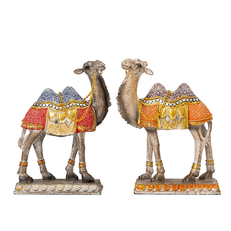 Custom Design Saudi Arabia Alam Qatar Cute Resin Camel Hand Painted Enamel Jewelry Boxes Camel Figurines Souvenirs