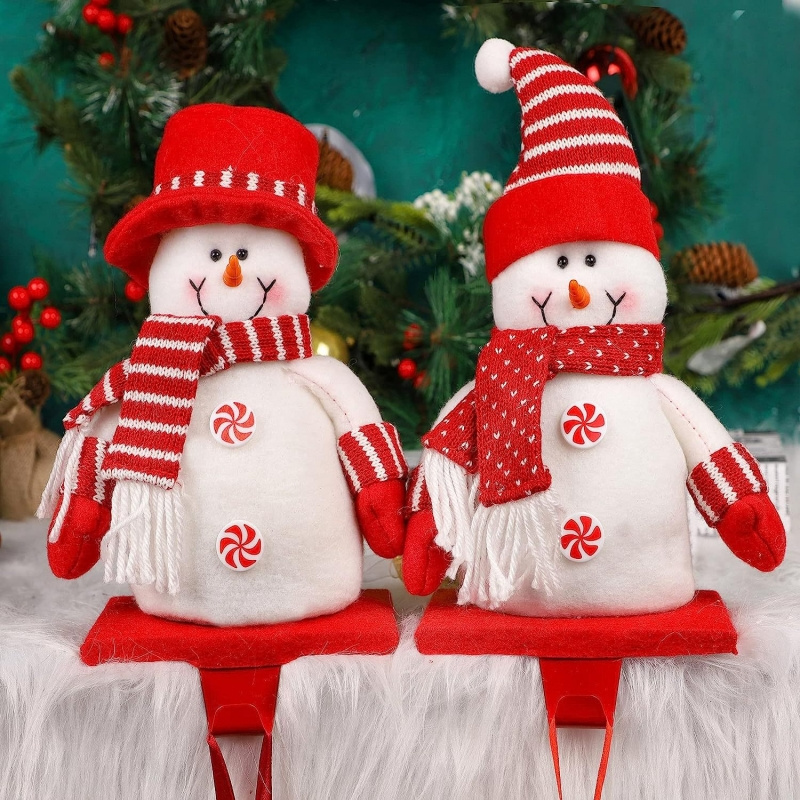 Christmas Miniature Ornaments Resin Snowman Figurines Fairy Garden Landscape Accessories Dollhouse Decoration