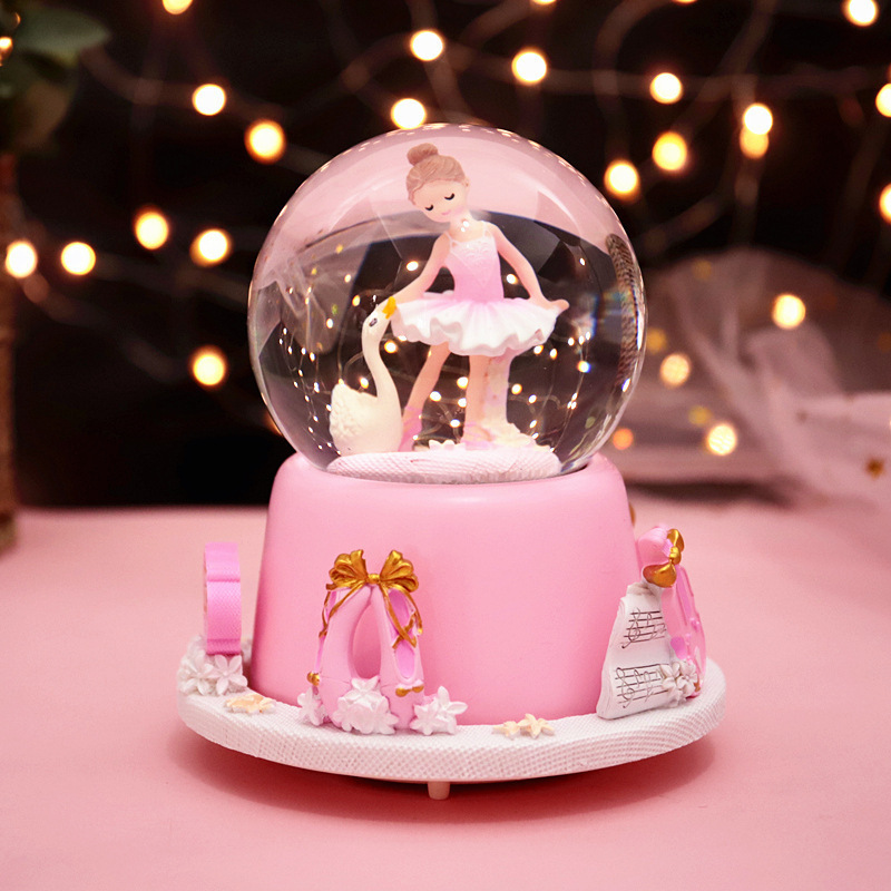 Customized Music Box Gifts for Girls Snowball Snow Globe Large DIY Snow Globe Snow Ball Decoration Custom Shape Accepted Love