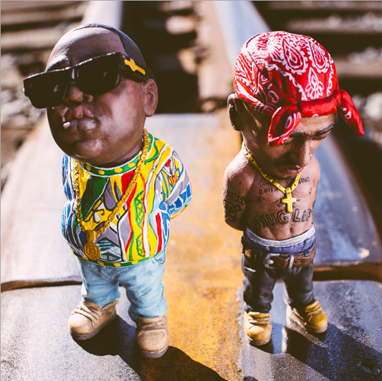 Wholesale Garden Decor 5.5'' Biggie Tupac Biggie Smalls Resin Figurine Westcoast Eastcoast Hip Hop Legends King Figure