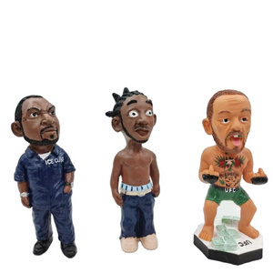 New Rapper Figurines Ornaments Handmade Resin Rap Music Star Sculpture Home Office Desktop Statue