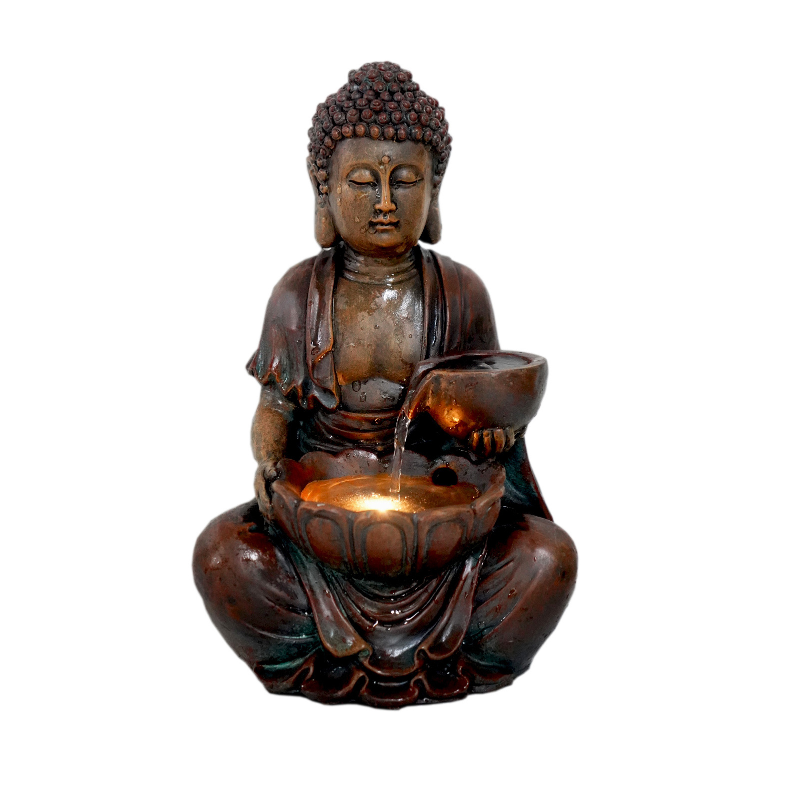 Large Modern Garden Stone Carving Feng Shui Fountains Marble Granite Floating Ball Water Fountain With Lotus buddha head