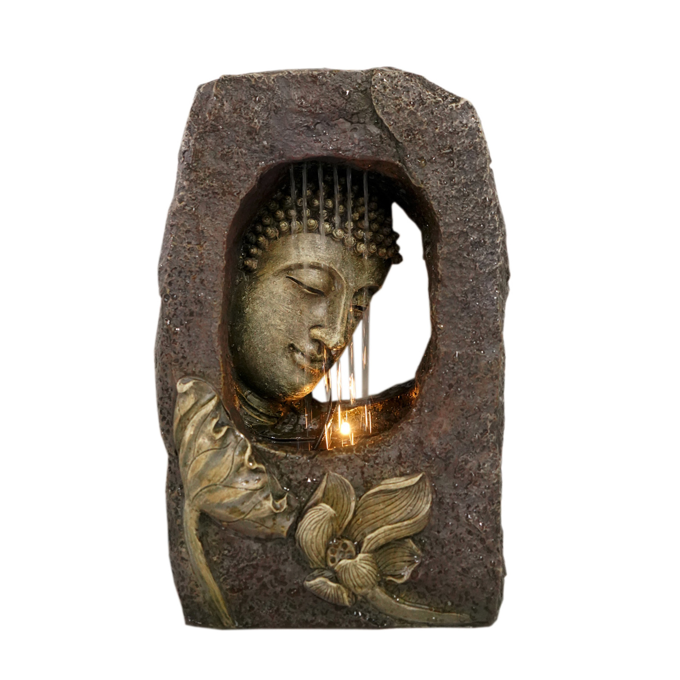 Large Modern Garden Stone Carving Feng Shui Fountains Marble Granite Floating Ball Water Fountain With Lotus buddha head