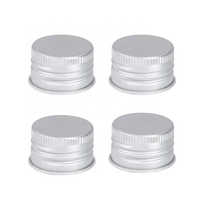 Silver Aluminum Cover For Bottles 20/410 24/410 Aluminum Screw Cap