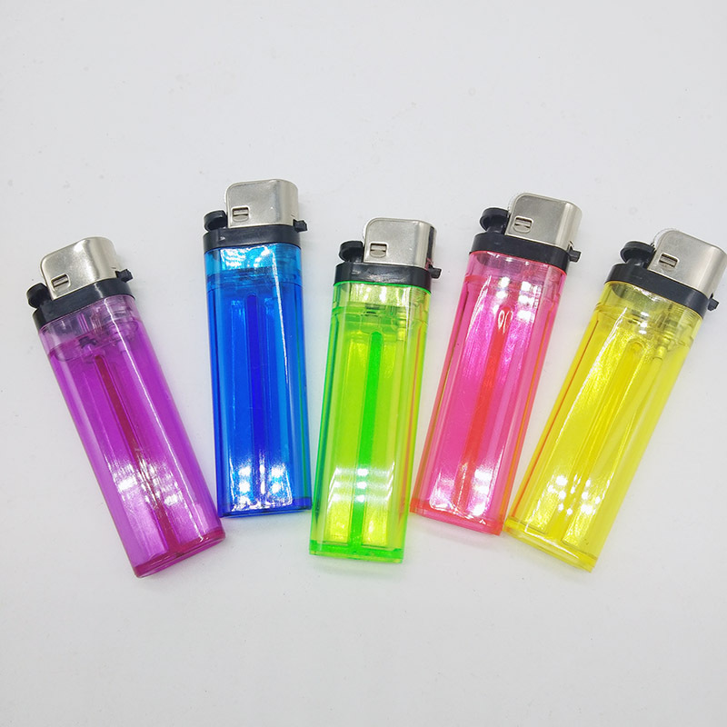 Hot Sale Lighter Solid Bulk Flint Lighter 77mm 80mm Disposable Plastic Lighter Cigarette Accessories Accept Custom Logo