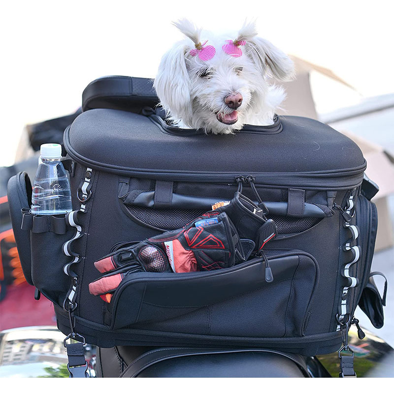 Motorcycle Modified Universal Seat Luggage Travel Bag Pet Bag Storage Box Universal Motorcycle Dog and Cat Transport Bag