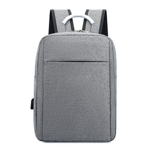 Functional recycled computer bag men's simple casual backpack USB charging light casual student schoolbag affordable backpack