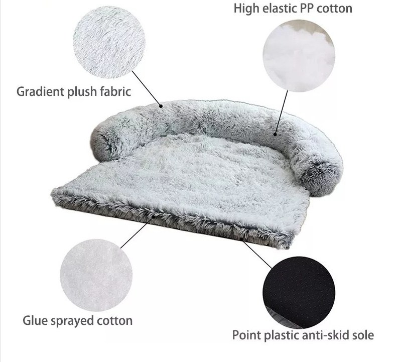 Wholesale Luxury Cat Dog Couch Protector Bed Blanket Modern Washable Sofa Couch Protector Cushion Fluffy Designer Pet Dog Bed