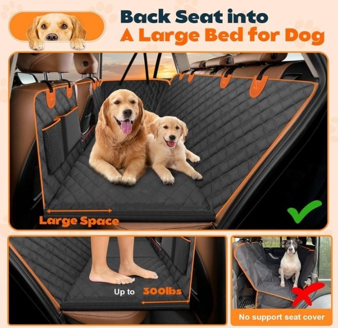 High Quality Oxford 100%Waterproof Back Seat Extender for Dogs Hammock for Car Travel Bed