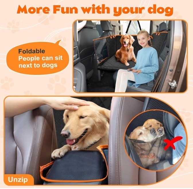 High Quality Oxford 100%Waterproof Back Seat Extender for Dogs Hammock for Car Travel Bed