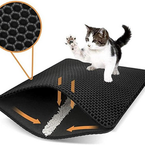 Multipurpose cheapest cooling anti slip cat litter mat waterproof double layer foldable bed trapping pad EVA pet mat litter