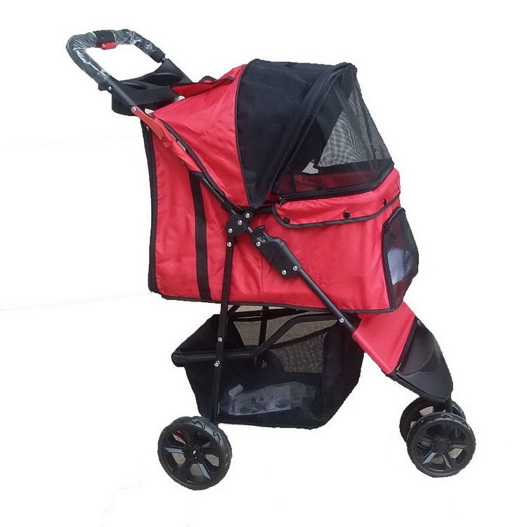 Outdoor travel folding dog stroller cat animal cages trolley pet stroller