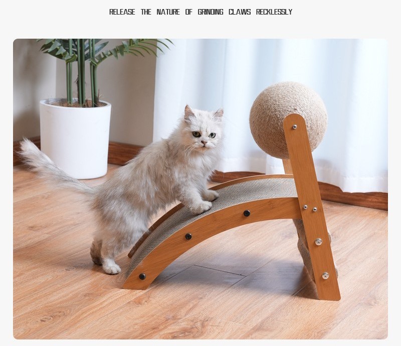 Scratching post wear-resistant sisal cat toy R-shaped vertical cat claw plate cat scratch board