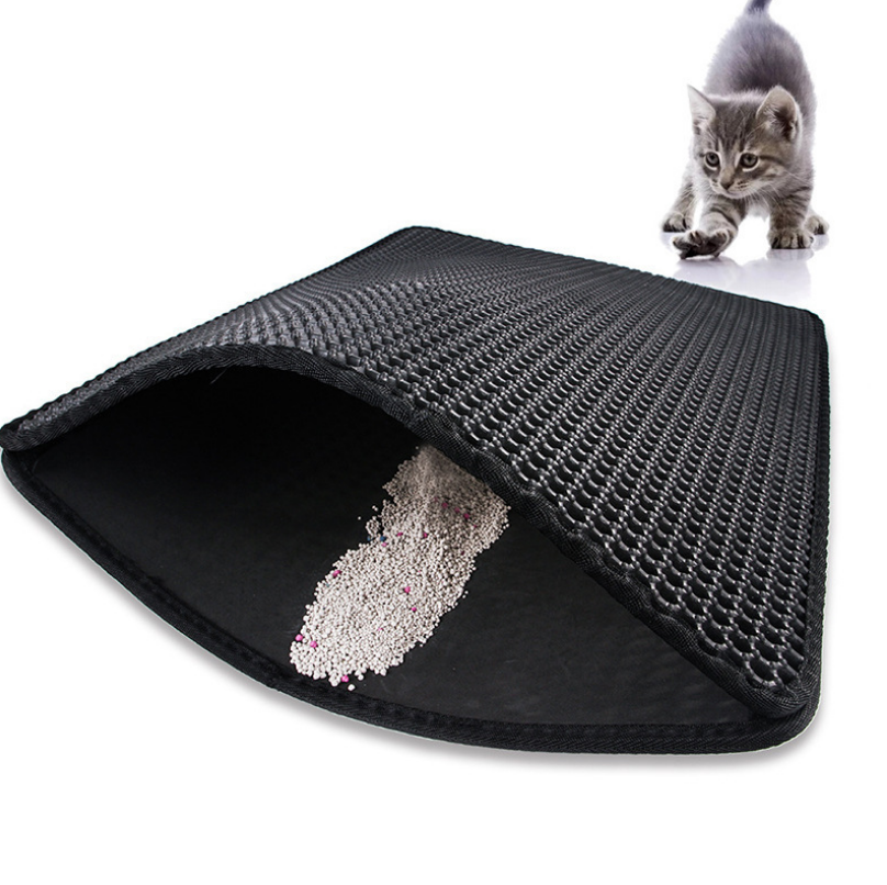 Multipurpose cheapest cooling anti slip cat litter mat waterproof double layer foldable bed trapping pad EVA pet mat litter