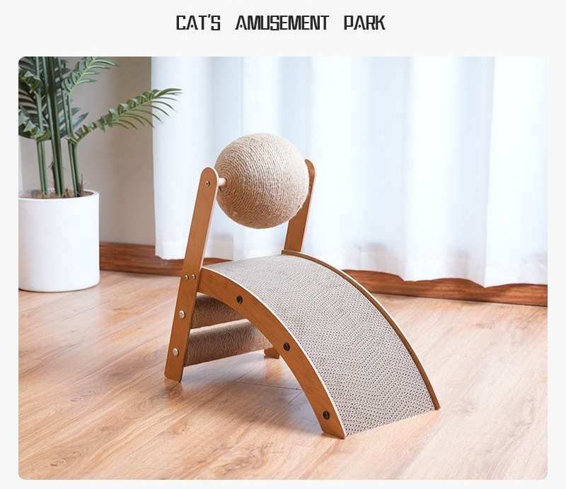 Scratching post wear-resistant sisal cat toy R-shaped vertical cat claw plate cat scratch board