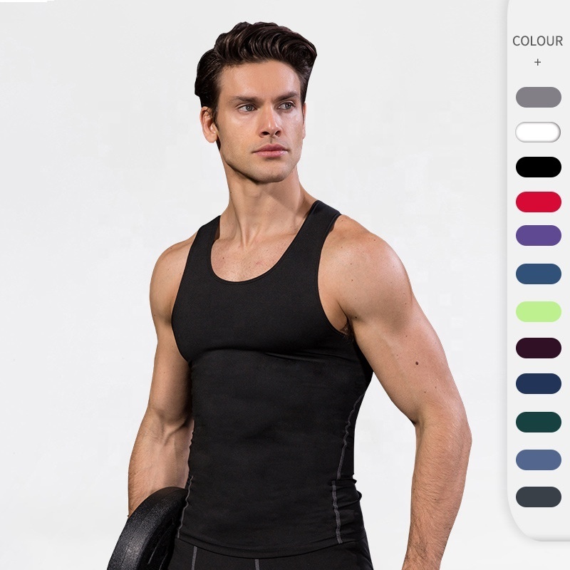 Custom Mens Bodybuilding Gym Wear Sportswear Workout Sleeveless Shirt Tank Tops Muscle Compression Vest