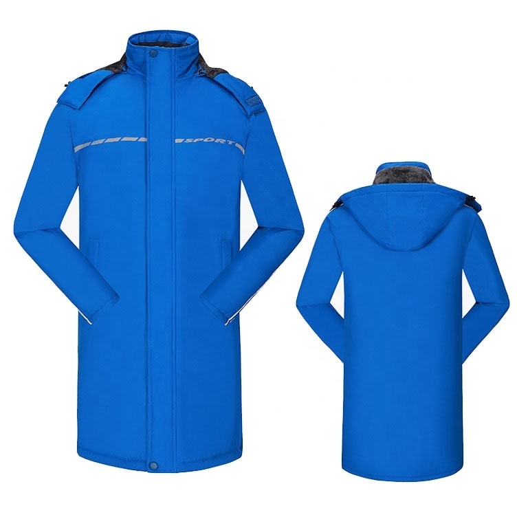 Wholesale Winter polyester Unisex soccer training Jacket Football coat Swim parka Sports parka for adult and children