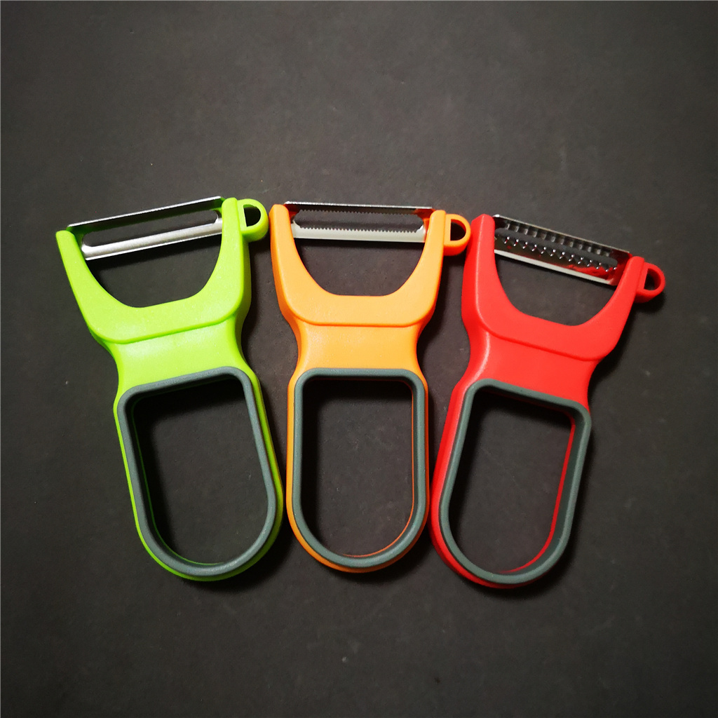 Hot magic trio custom stainless steel 3pcs multifunctional fruit vegetable peeler potato cutter blade peeler for home kitchen