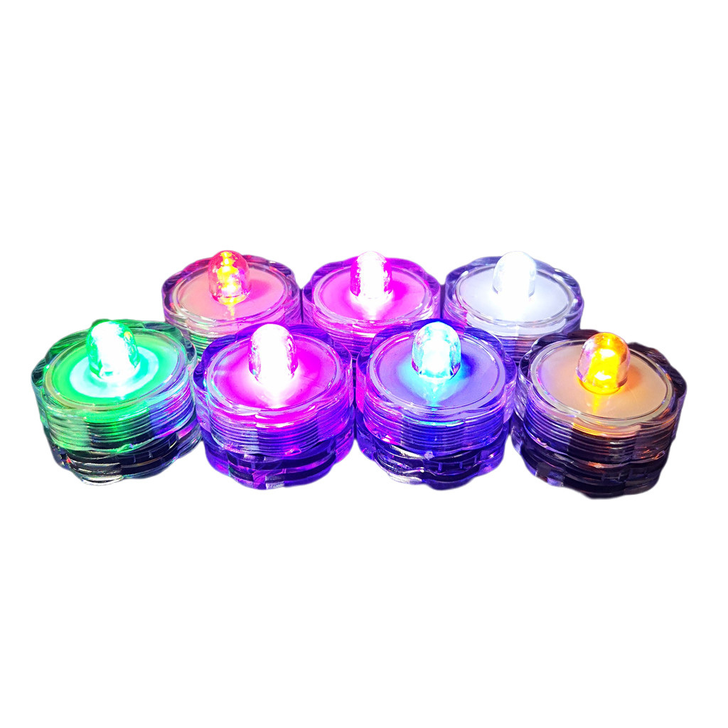 Wholesale cheap custom wedding decoration Christmas Submersible flower waterproof plastic flameless led candles for party