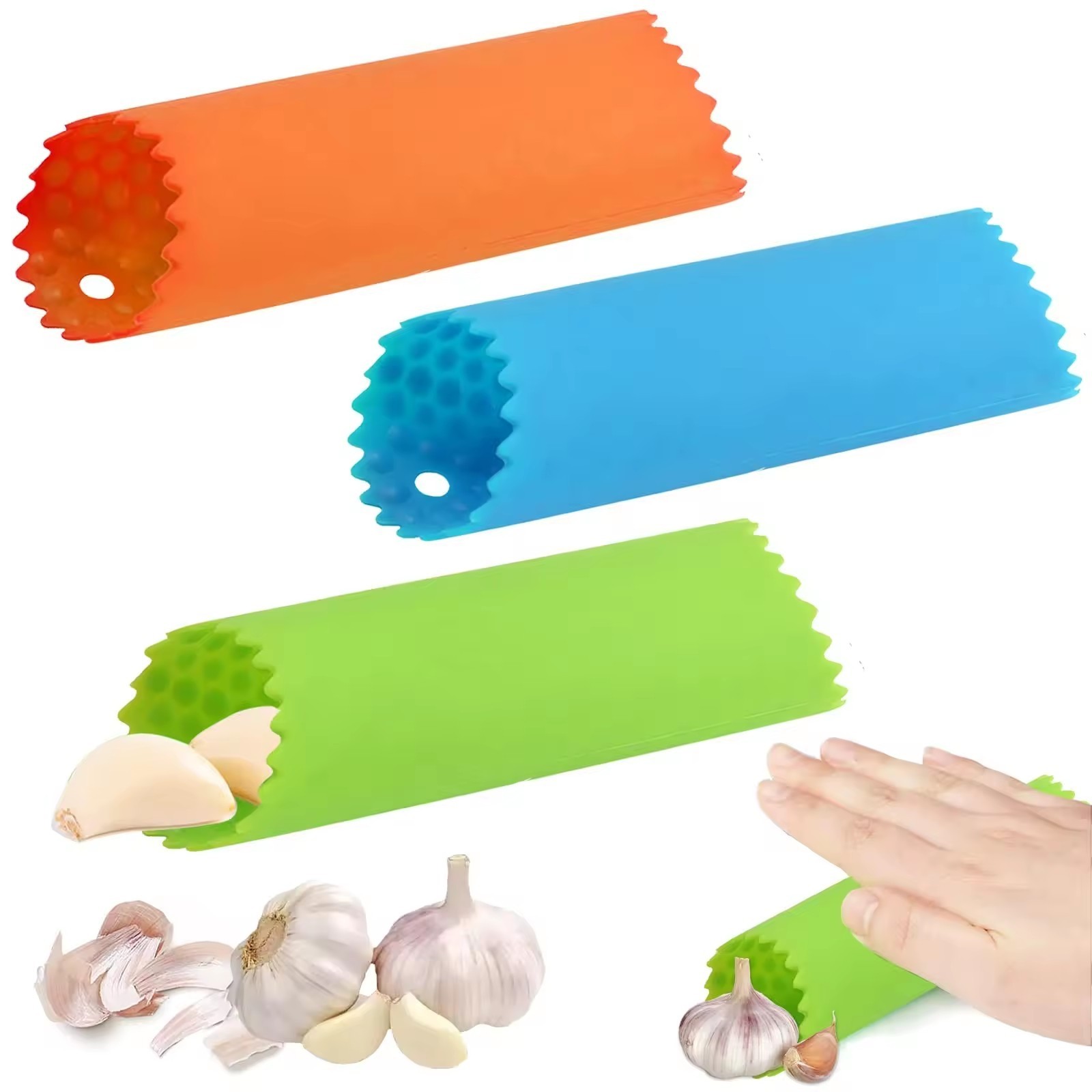 Wholesale new high quality food grade hot cheap heavy duty kitchen gadgets custom silicone garlic tube roller peel press peeler