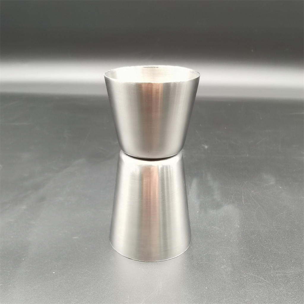 wholesale 15/30ml 20/40ml double end stainless steel measure cocktail jigger