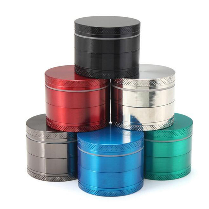 Top seller wholesale cheap 63mm 4 Layers metal custom logo manual smoke tobacco  crusher herb grinder for smoking