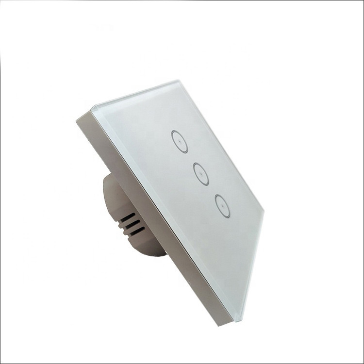 Electric Wifi phone control wall touch switch crystal glass panel light switch with remote