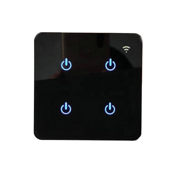 Promotional products wifi remote control smart touch 4 gang light smart home touch light wall switch smart light switch panel