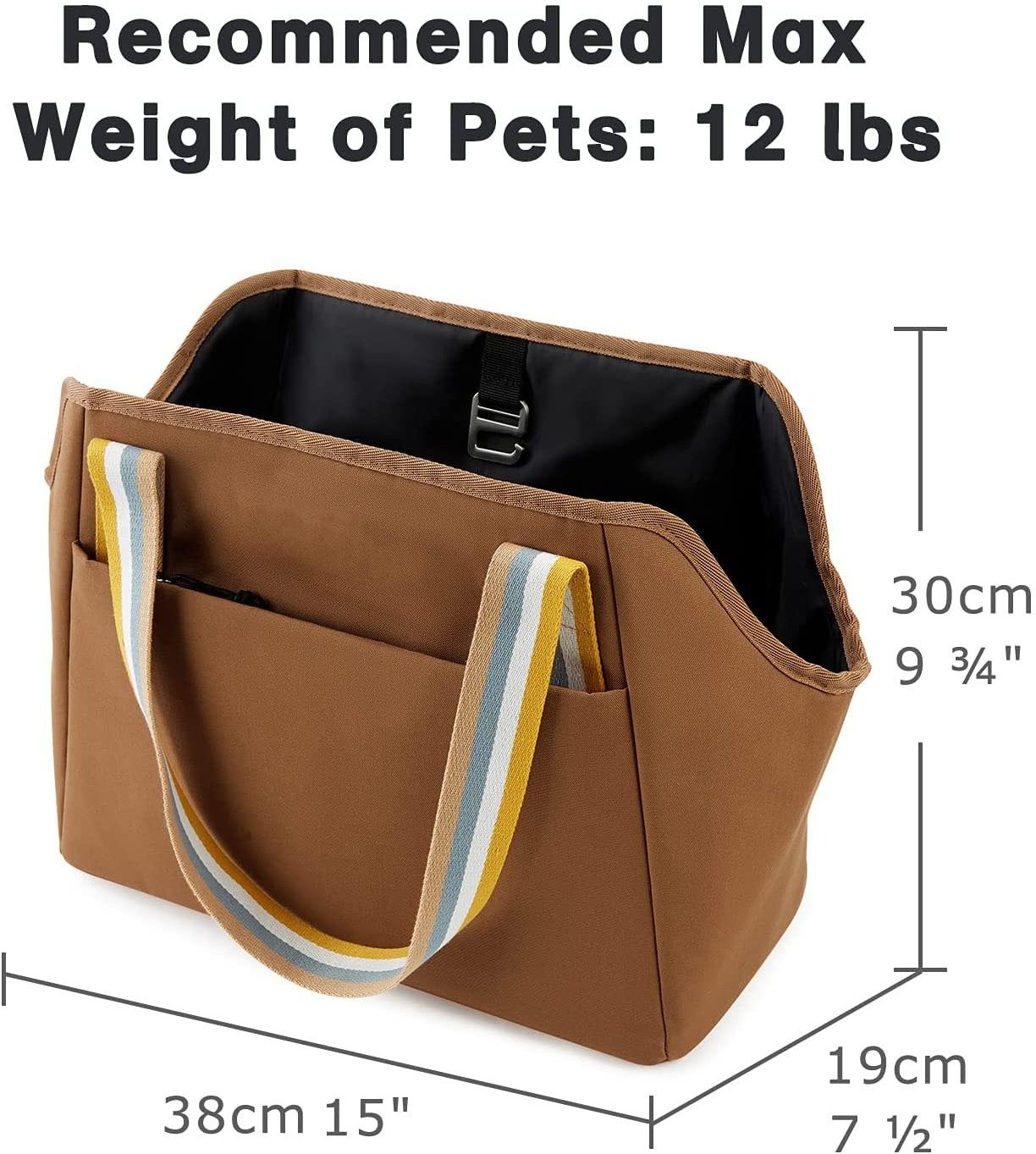 Pet Dog Purse Tote Travel Carrier Bag Outdoor Doggy Carriers With Soft-sided And Pocket Safety Tether Stand Ped For Medium Dogs