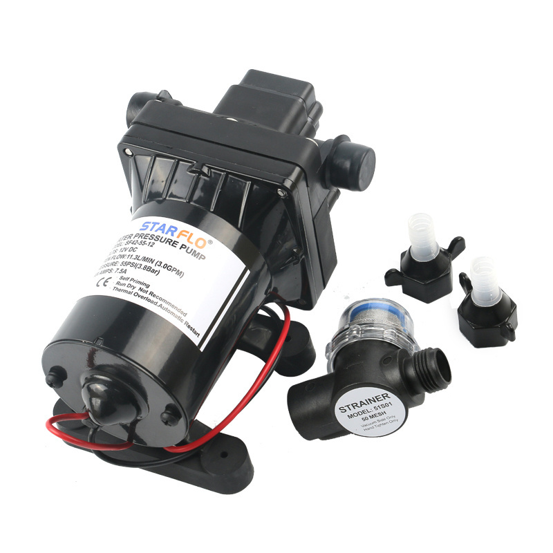 STARFLO DC 12V Self Priming Electric Motor Diaphragm Sea Water Pump electric marine toilet waste water pump for RV