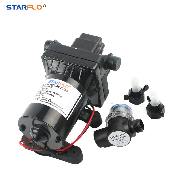 STARFLO DC 12V Self Priming Electric Motor Diaphragm Sea Water Pump electric marine toilet waste water pump for RV