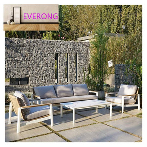 everong Wicker Patio Bistro Furniture Outdoor Lounge Set Modern Luxury Hotel Furniture Outside Sofa  Garden Sets