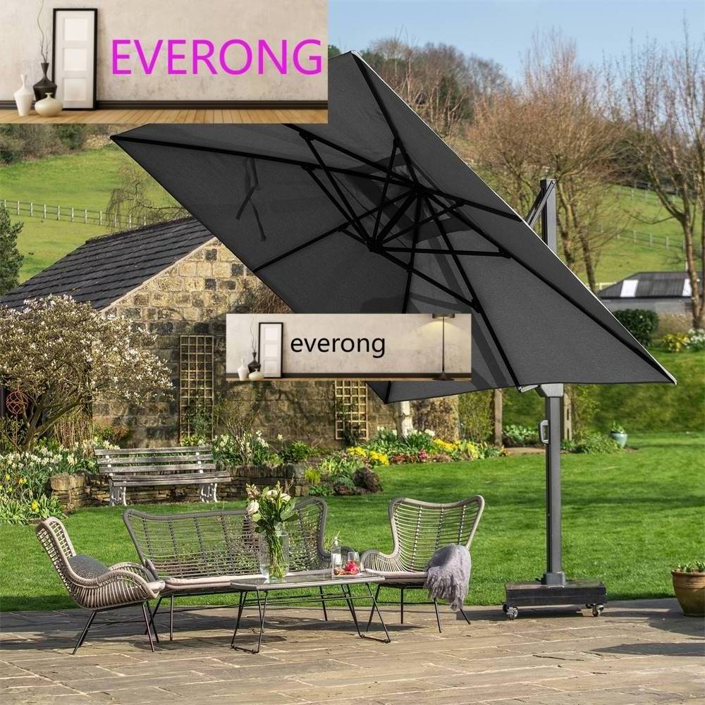 New Arrival Cafe 4*3m High End Commercial Sun Umbrella High Quality Outdoor Garden Beach Large Umbrella