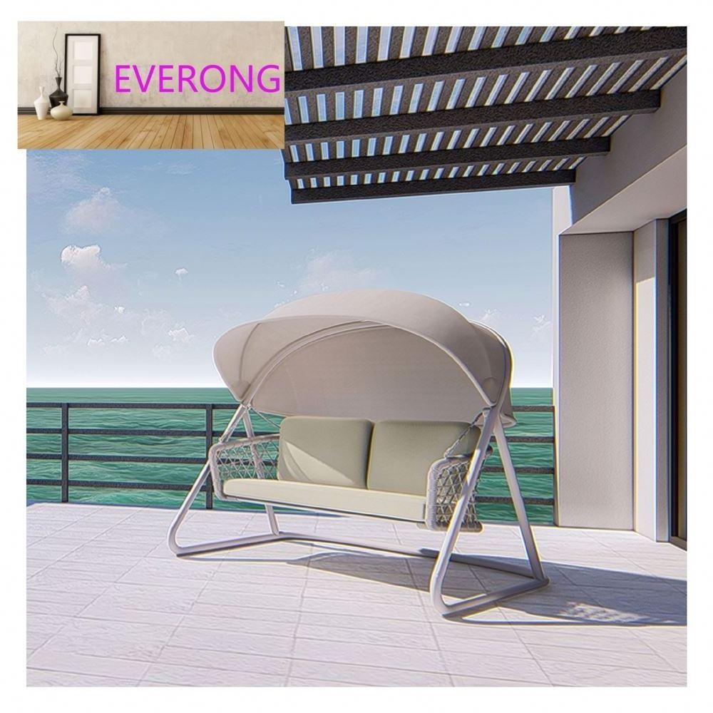 everong Outdoor Furniture Patio Swings Hanging Egg Swing Chair Out Door With Stand Double Seater Swing Hanging Chair