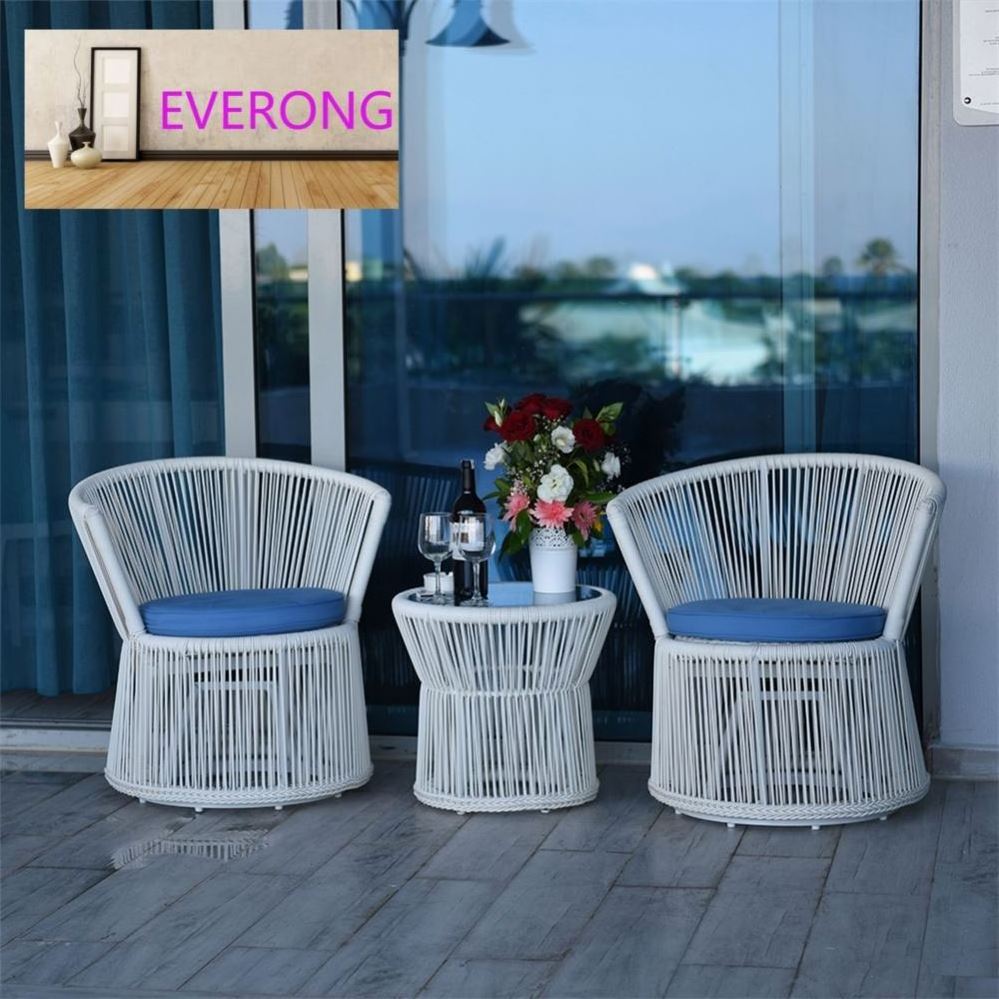 everong Hotel Furniture Balcony Table And Chair Patio Outdoor Furniture Rattan Garden Furniture Set