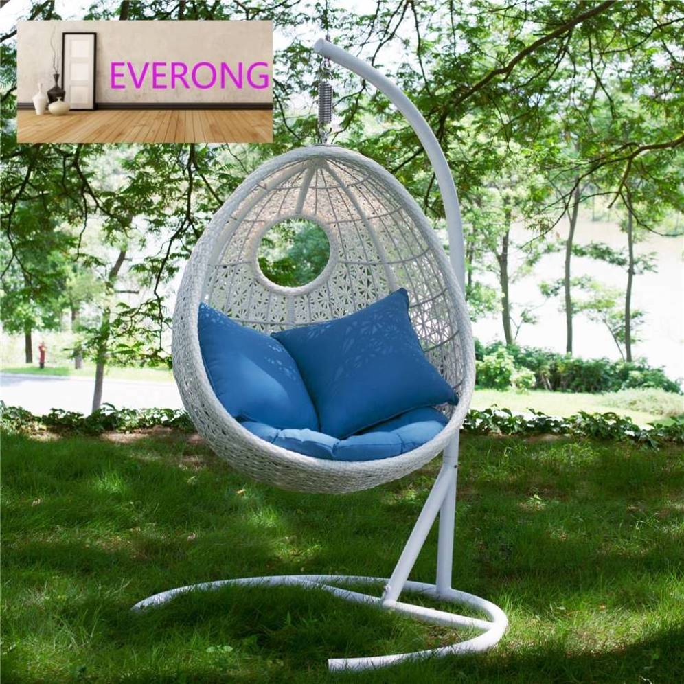 everong Woven Rattan Egg Chairs Patio Swings Balcony Furniture Outdoor Garden Swing Hanging Chair