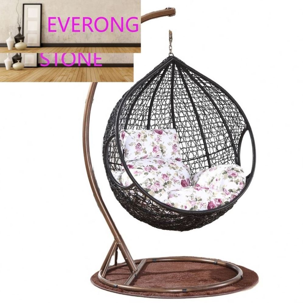 Easy installation water drop indoor wicker rattan hanging swing egg chair garden outdoor patio swings