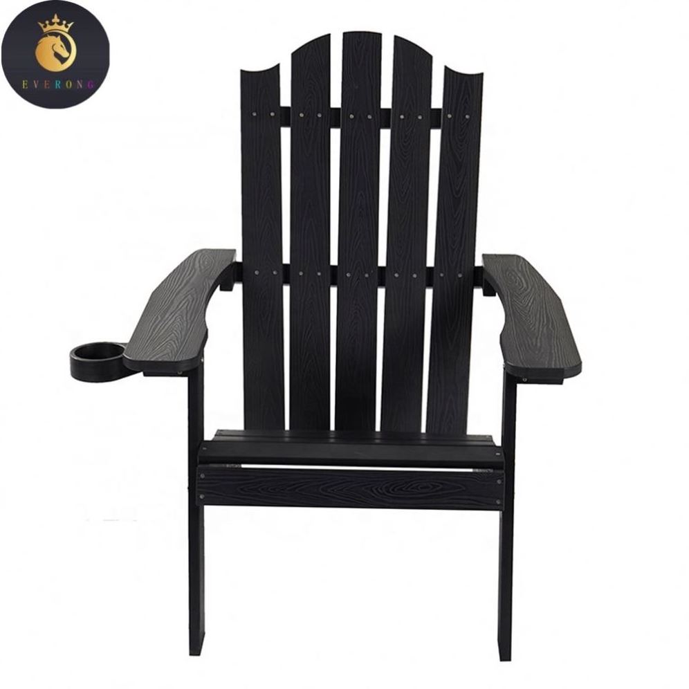 Black Wholesale Recycled Plastic Wooden Outdoor Furniture Folding Hdpe Garden Patio Chair