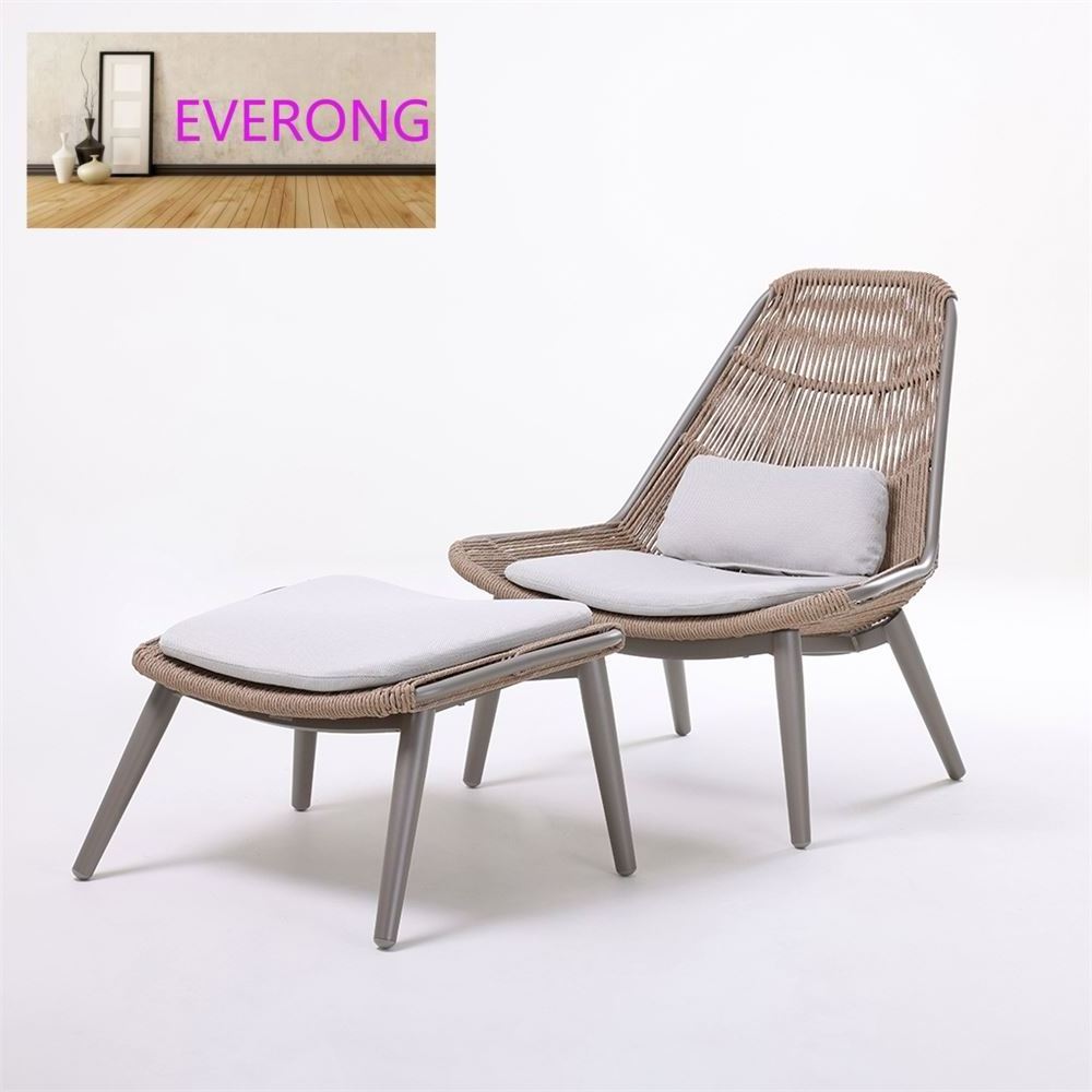 everong Garden Furniture Leisure Balcony Sofa Chairs Modern Rattan Wicker Outdoor Furniture Set For Balcony