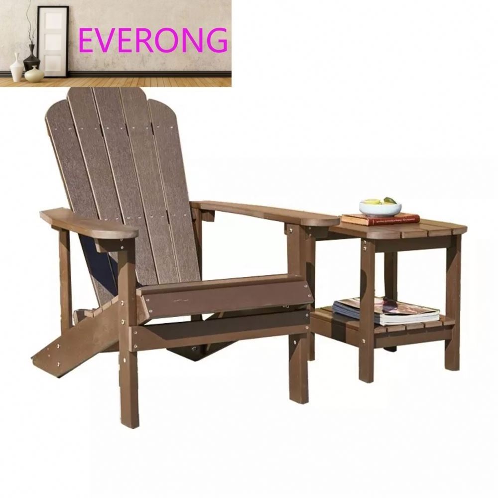 EV high quality outdoor furniture waterproof  adirondack table set 2+1 adirondack chair set PS wood muskoka chair