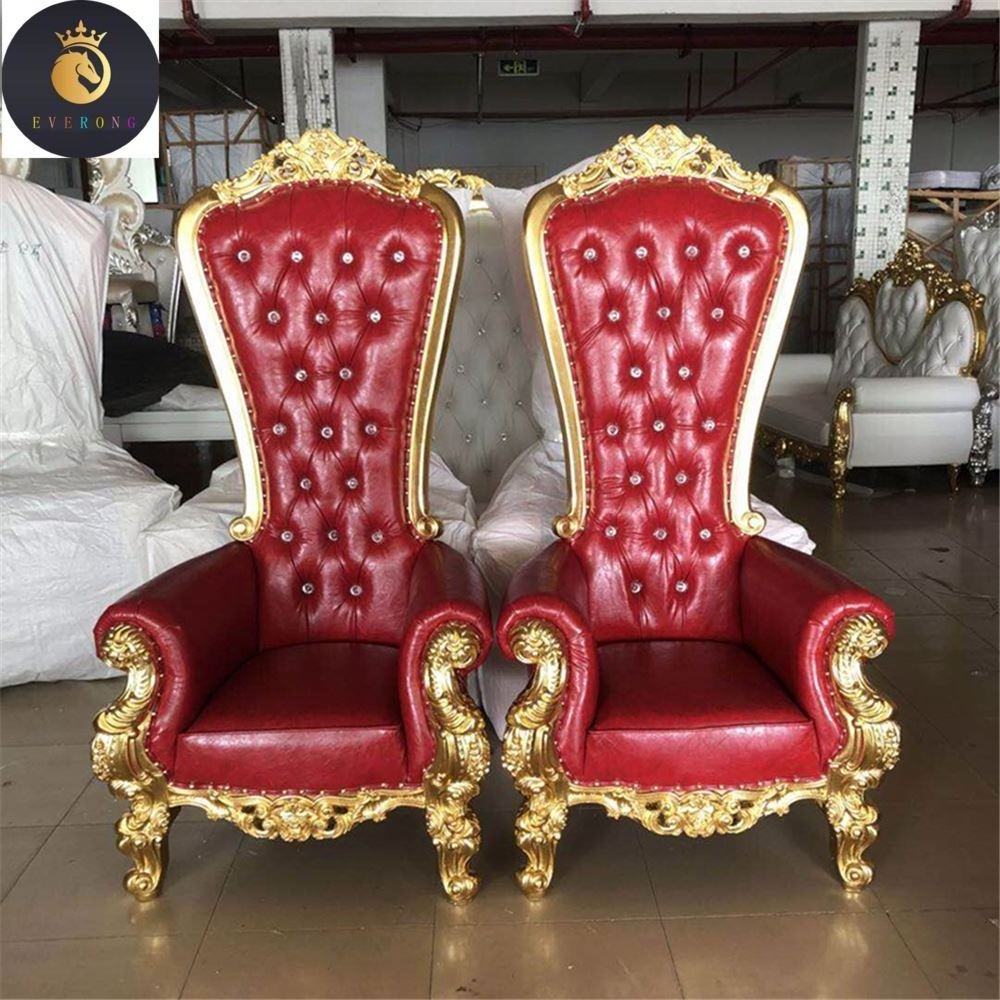 Wholesale wedding furniture cheap king throne chair rental for party bride and groom chairs