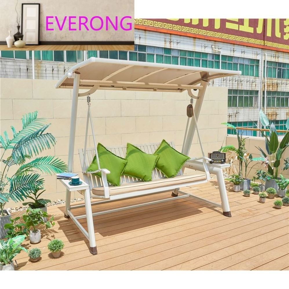 Patio Swing Aluminum Rocking Chair Garden Swings chairs Set Modern Leisure Chair Canopy Adult Swings