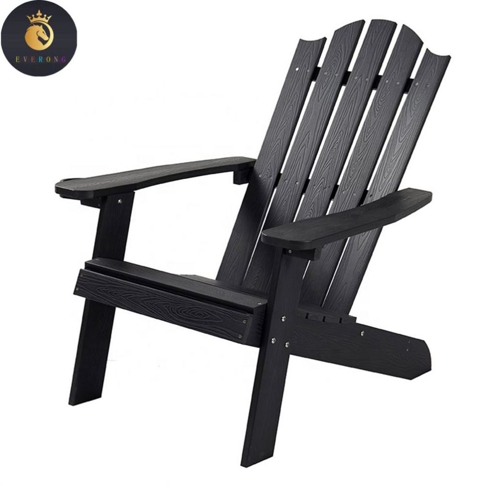 Black Wholesale Recycled Plastic Wooden Outdoor Furniture Folding Hdpe Garden Patio Chair